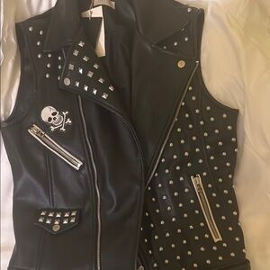 Zara Black Studded Vest